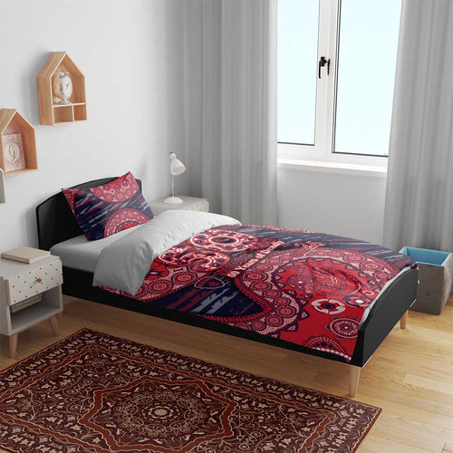 Melbourne Demons NAIDOC Week 2026 Bedding Set Australian Aboriginal Dot Art Dreamtime Pattern Style