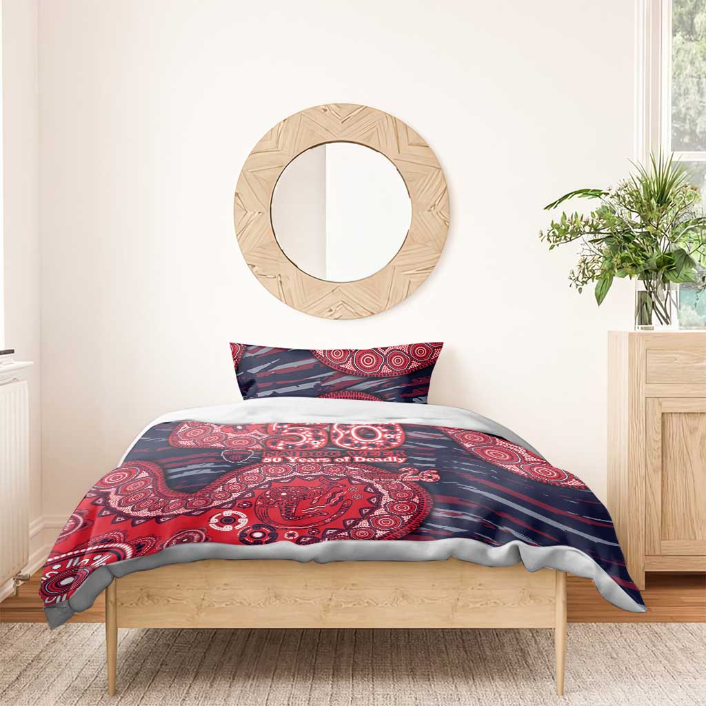 Melbourne Demons NAIDOC Week 2026 Bedding Set Australian Aboriginal Dot Art Dreamtime Pattern Style