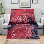 Melbourne Demons NAIDOC Week 2026 Blanket Australian Aboriginal Dot Art Dreamtime Pattern Style