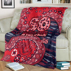 Melbourne Demons NAIDOC Week 2026 Blanket Australian Aboriginal Dot Art Dreamtime Pattern Style