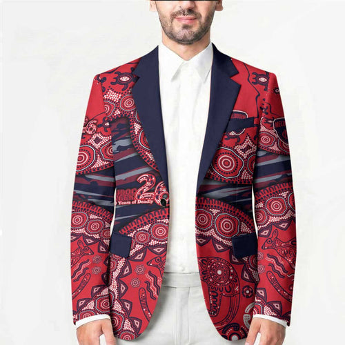 Melbourne Demons NAIDOC Week 2026 Blazer Australian Aboriginal Dot Art Dreamtime Pattern Style