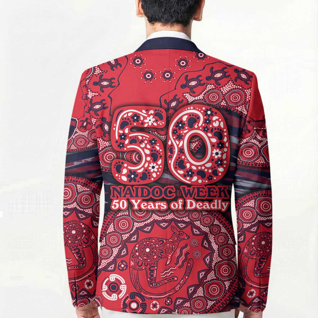Melbourne Demons NAIDOC Week 2026 Blazer Australian Aboriginal Dot Art Dreamtime Pattern Style