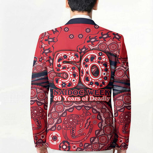 Melbourne Demons NAIDOC Week 2026 Blazer Australian Aboriginal Dot Art Dreamtime Pattern Style