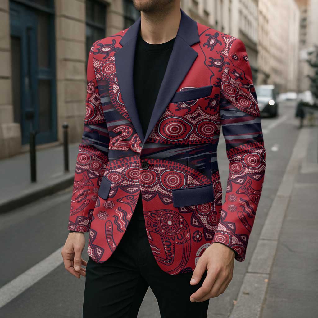 Melbourne Demons NAIDOC Week 2026 Blazer Australian Aboriginal Dot Art Dreamtime Pattern Style