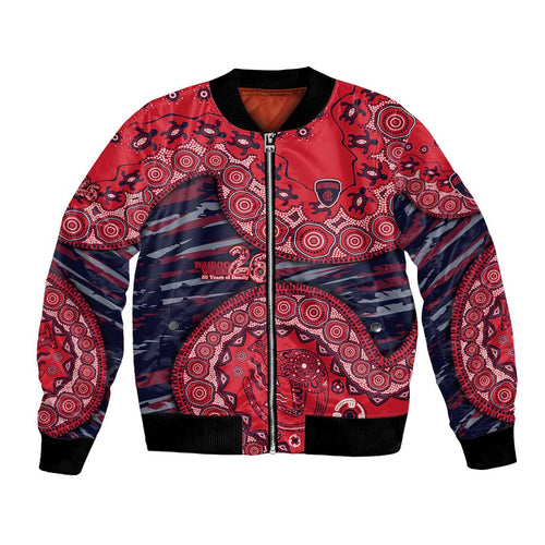 Melbourne Demons NAIDOC Week 2026 Bomber Jacket Australian Aboriginal Dot Art Dreamtime Pattern Style