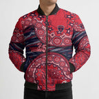 Melbourne Demons NAIDOC Week 2026 Bomber Puffer Jacket Australian Aboriginal Dot Art Dreamtime Pattern Style