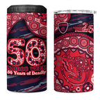 Melbourne Demons NAIDOC Week 2026 4 in 1 Can Cooler Tumbler Australian Aboriginal Dot Art Dreamtime Pattern Style