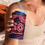 Melbourne Demons NAIDOC Week 2026 4 in 1 Can Cooler Tumbler Australian Aboriginal Dot Art Dreamtime Pattern Style
