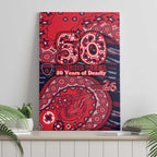 Melbourne Demons NAIDOC Week 2026 Canvas Wall Art Australian Aboriginal Dot Art Dreamtime Pattern Style