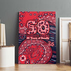 Melbourne Demons NAIDOC Week 2026 Canvas Wall Art Australian Aboriginal Dot Art Dreamtime Pattern Style
