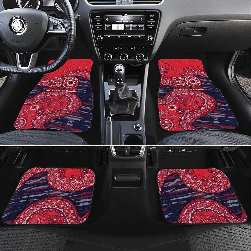 Melbourne Demons NAIDOC Week 2026 Car Mats Australian Aboriginal Dot Art Dreamtime Pattern Style