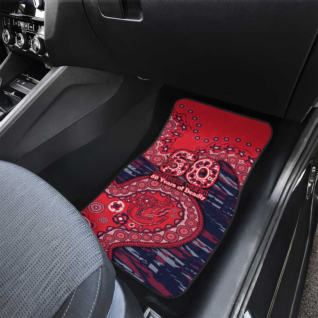 Melbourne Demons NAIDOC Week 2026 Car Mats Australian Aboriginal Dot Art Dreamtime Pattern Style