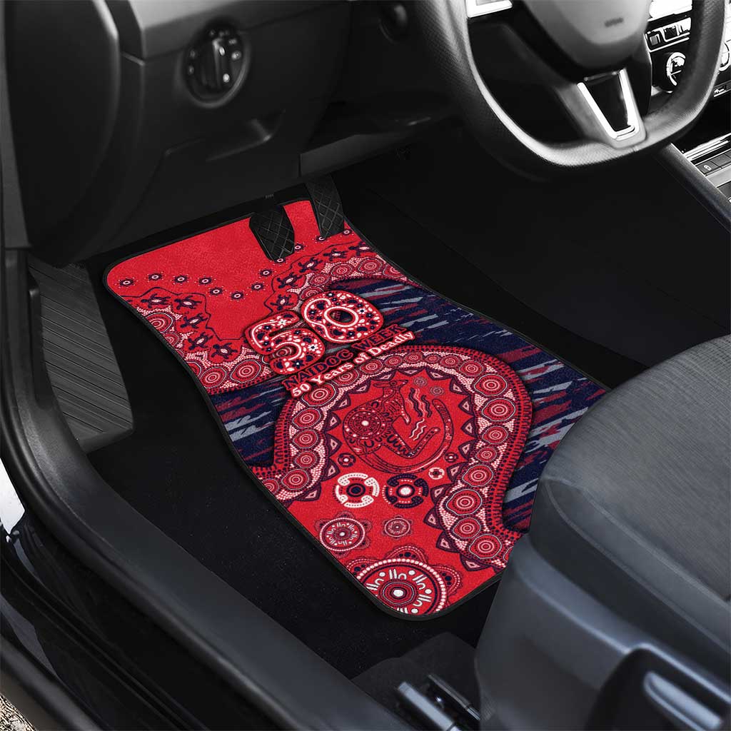 Melbourne Demons NAIDOC Week 2026 Car Mats Australian Aboriginal Dot Art Dreamtime Pattern Style