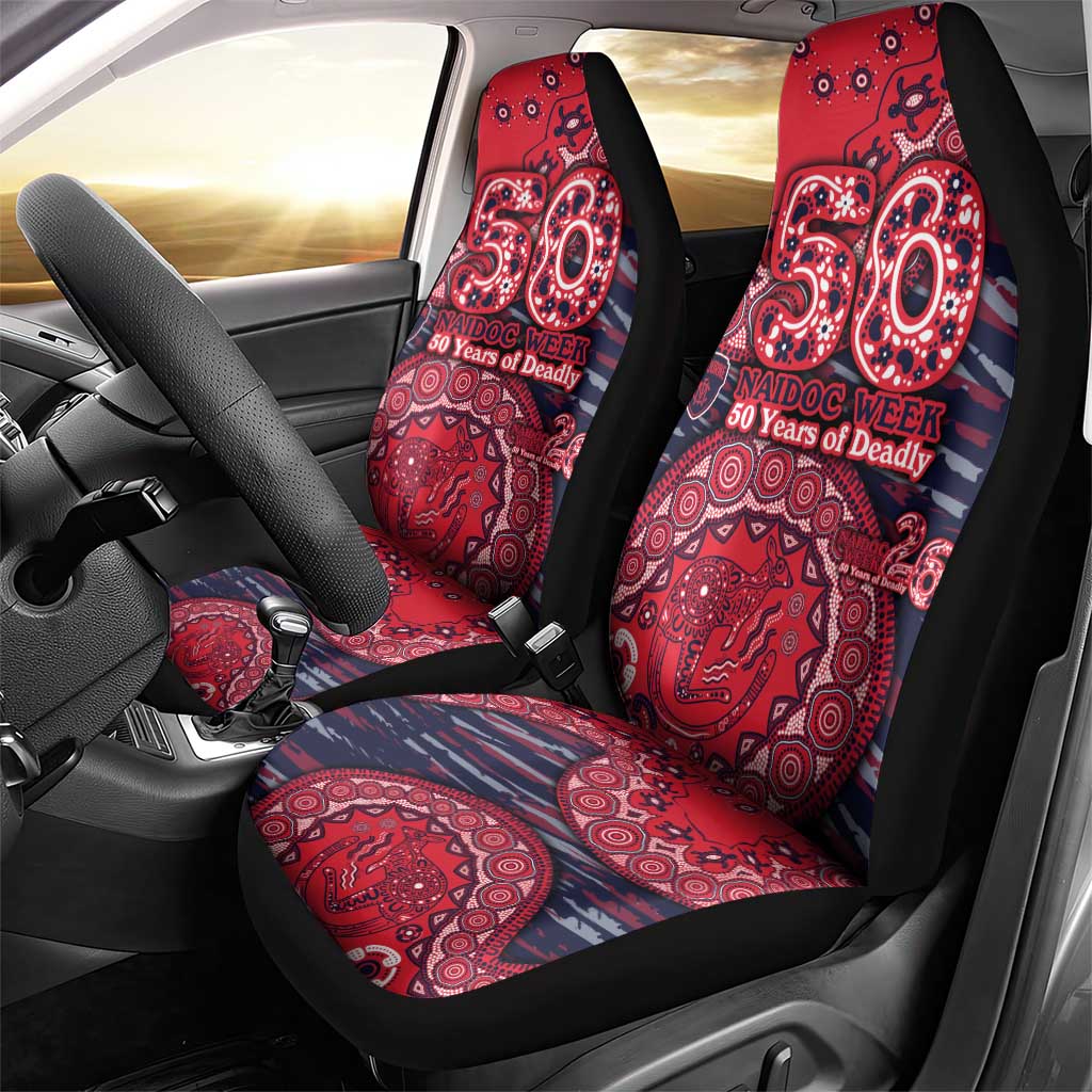 Melbourne Demons NAIDOC Week 2026 Car Seat Cover Australian Aboriginal Dot Art Dreamtime Pattern Style