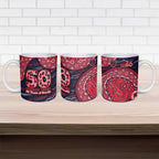 Melbourne Demons NAIDOC Week 2026 Ceramic Mug Australian Aboriginal Dot Art Dreamtime Pattern Style