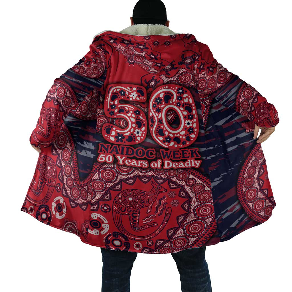 Melbourne Demons NAIDOC Week 2026 Cloak Australian Aboriginal Dot Art Dreamtime Pattern Style