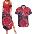 Melbourne Demons NAIDOC Week 2026 Couples Matching Summer Maxi Dress and Hawaiian Shirt Australian Aboriginal Dot Art Dreamtime Pattern Style