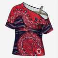 Melbourne Demons NAIDOC Week 2026 Cross Shoulder Shirt Australian Aboriginal Dot Art Dreamtime Pattern Style