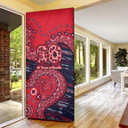 Melbourne Demons NAIDOC Week 2026 Door Cover Australian Aboriginal Dot Art Dreamtime Pattern Style
