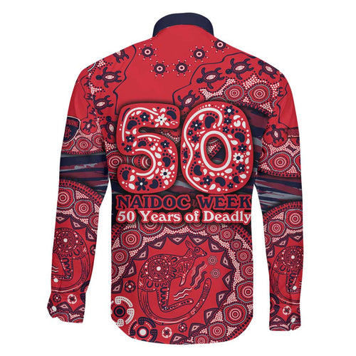 Melbourne Demons NAIDOC Week 2026 Family Matching Mermaid Dress and Hawaiian Shirt Australian Aboriginal Dot Art Dreamtime Pattern Style