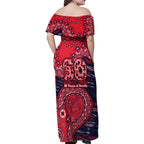 Melbourne Demons NAIDOC Week 2026 Family Matching Off Shoulder Maxi Dress and Hawaiian Shirt Australian Aboriginal Dot Art Dreamtime Pattern Style