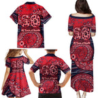 Melbourne Demons NAIDOC Week 2026 Family Matching Puletasi and Hawaiian Shirt Australian Aboriginal Dot Art Dreamtime Pattern Style