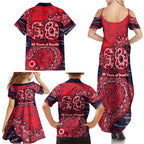 Melbourne Demons NAIDOC Week 2026 Family Matching Summer Maxi Dress and Hawaiian Shirt Australian Aboriginal Dot Art Dreamtime Pattern Style