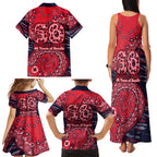 Melbourne Demons NAIDOC Week 2026 Family Matching Tank Maxi Dress and Hawaiian Shirt Australian Aboriginal Dot Art Dreamtime Pattern Style