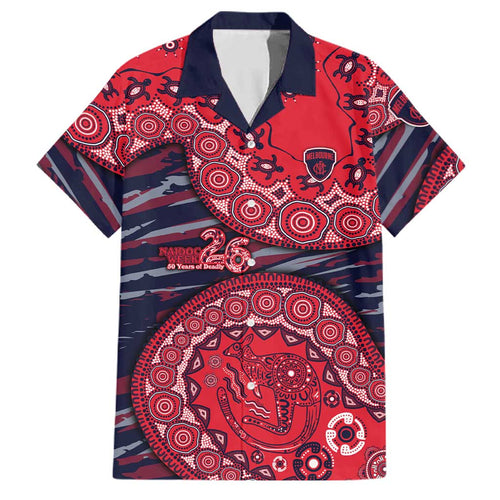 Melbourne Demons NAIDOC Week 2026 Family Matching Tank Maxi Dress and Hawaiian Shirt Australian Aboriginal Dot Art Dreamtime Pattern Style