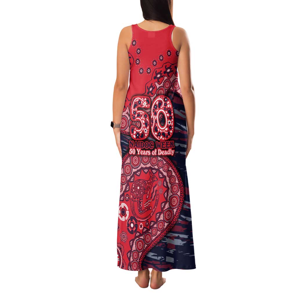Melbourne Demons NAIDOC Week 2026 Family Matching Tank Maxi Dress and Hawaiian Shirt Australian Aboriginal Dot Art Dreamtime Pattern Style