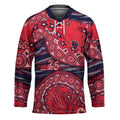 Melbourne Demons NAIDOC Week 2026 Hockey Jersey Australian Aboriginal Dot Art Dreamtime Pattern Style