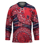 Melbourne Demons NAIDOC Week 2026 Hockey Jersey Australian Aboriginal Dot Art Dreamtime Pattern Style