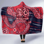 Melbourne Demons NAIDOC Week 2026 Hooded Blanket Australian Aboriginal Dot Art Dreamtime Pattern Style