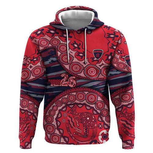 Melbourne Demons NAIDOC Week 2026 Hoodie Australian Aboriginal Dot Art Dreamtime Pattern Style