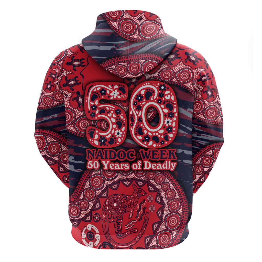 Melbourne Demons NAIDOC Week 2026 Hoodie Australian Aboriginal Dot Art Dreamtime Pattern Style