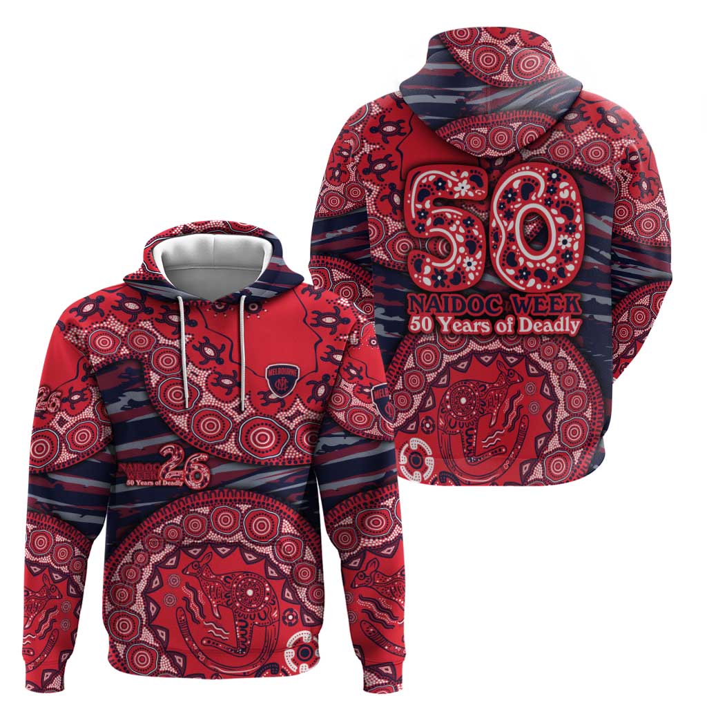 Melbourne Demons NAIDOC Week 2026 Hoodie Australian Aboriginal Dot Art Dreamtime Pattern Style