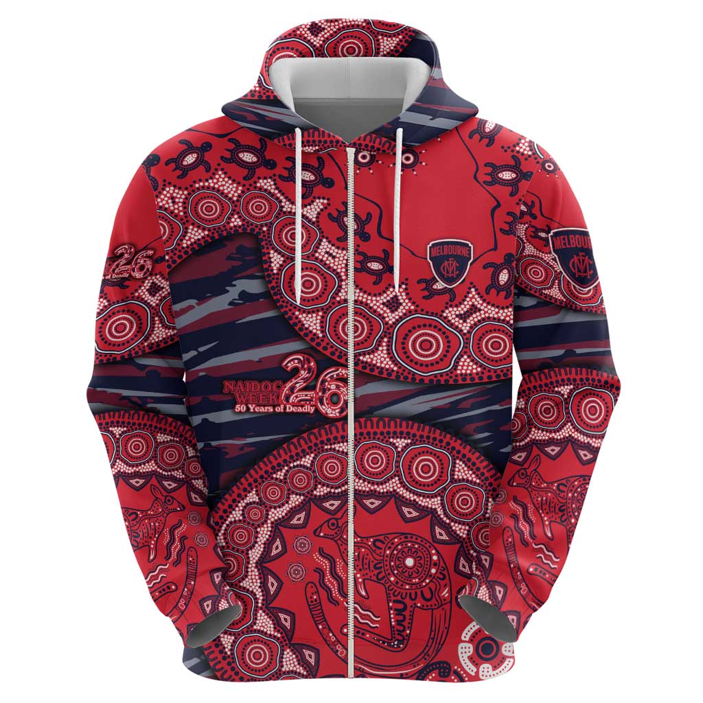 Melbourne Demons NAIDOC Week 2026 Hoodie Australian Aboriginal Dot Art Dreamtime Pattern Style