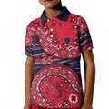 Melbourne Demons NAIDOC Week 2026 Kid Polo Shirt Australian Aboriginal Dot Art Dreamtime Pattern Style