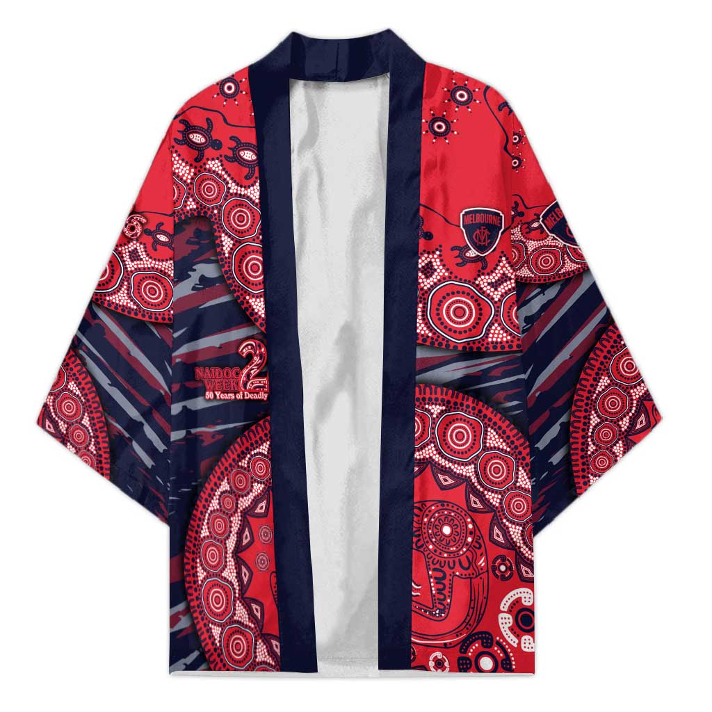 Melbourne Demons NAIDOC Week 2026 Kimono Australian Aboriginal Dot Art Dreamtime Pattern Style