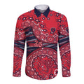 Melbourne Demons NAIDOC Week 2026 Long Sleeve Button Shirt Australian Aboriginal Dot Art Dreamtime Pattern Style