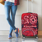 Melbourne Demons NAIDOC Week 2026 Luggage Cover Australian Aboriginal Dot Art Dreamtime Pattern Style