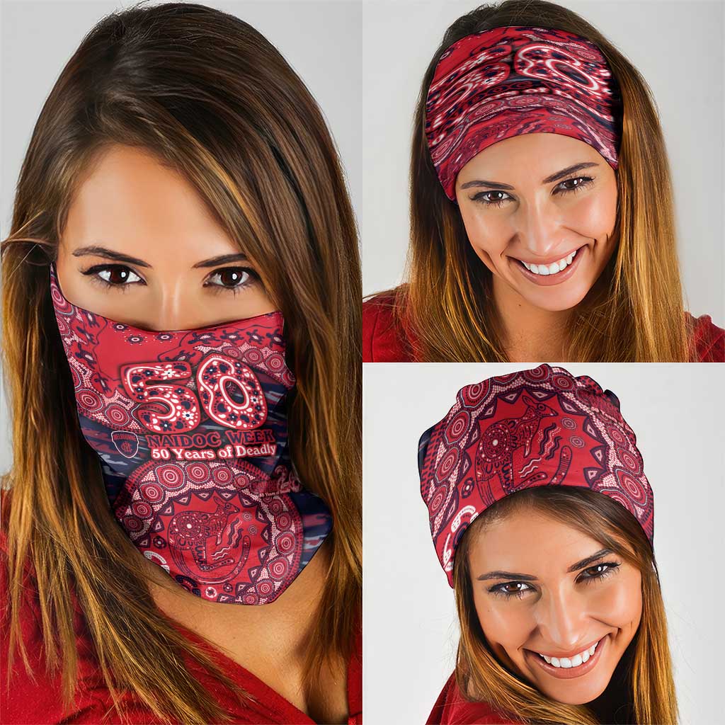 Melbourne Demons NAIDOC Week 2026 Neck Gaiter Australian Aboriginal Dot Art Dreamtime Pattern Style