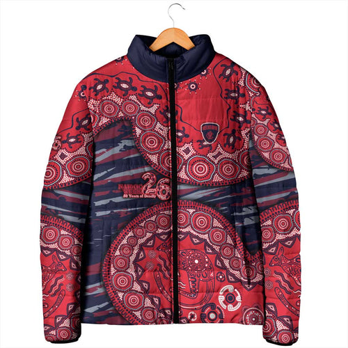 Melbourne Demons NAIDOC Week 2026 Padded Jacket Australian Aboriginal Dot Art Dreamtime Pattern Style