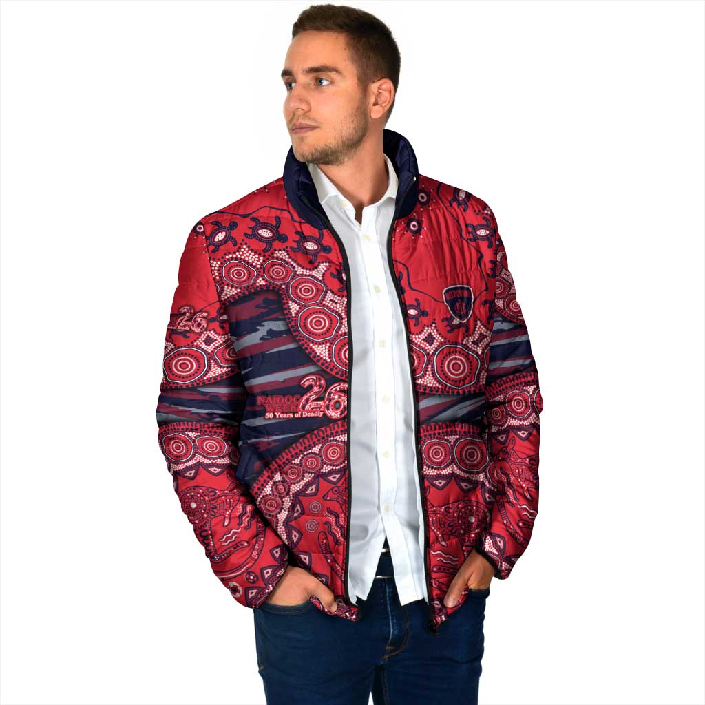 Melbourne Demons NAIDOC Week 2026 Padded Jacket Australian Aboriginal Dot Art Dreamtime Pattern Style