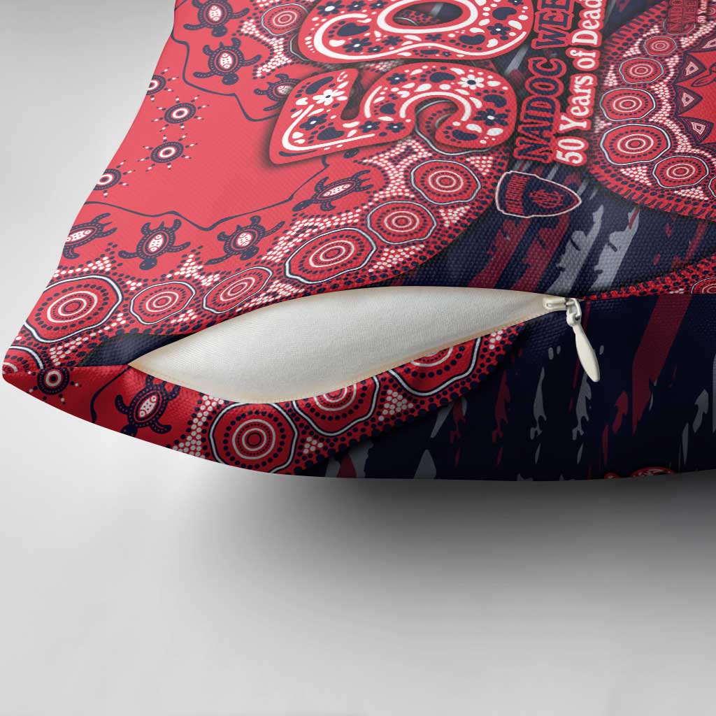 Melbourne Demons NAIDOC Week 2026 Pillow Cover Australian Aboriginal Dot Art Dreamtime Pattern Style