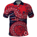 Melbourne Demons NAIDOC Week 2026 Polo Shirt Australian Aboriginal Dot Art Dreamtime Pattern Style