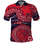 Melbourne Demons NAIDOC Week 2026 Polo Shirt Australian Aboriginal Dot Art Dreamtime Pattern Style