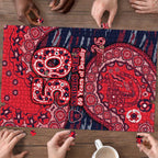Melbourne Demons NAIDOC Week 2026 Puzzle Australian Aboriginal Dot Art Dreamtime Pattern Style