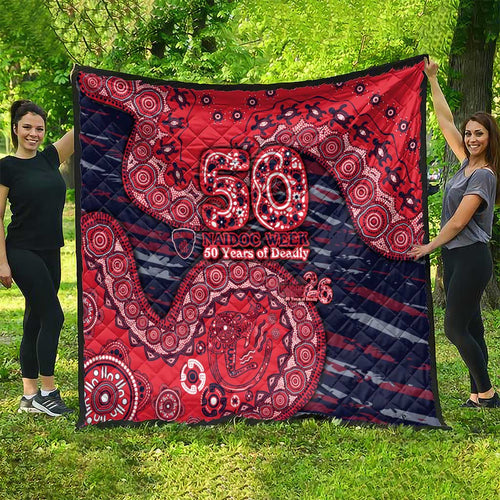 Melbourne Demons NAIDOC Week 2026 Quilt Australian Aboriginal Dot Art Dreamtime Pattern Style