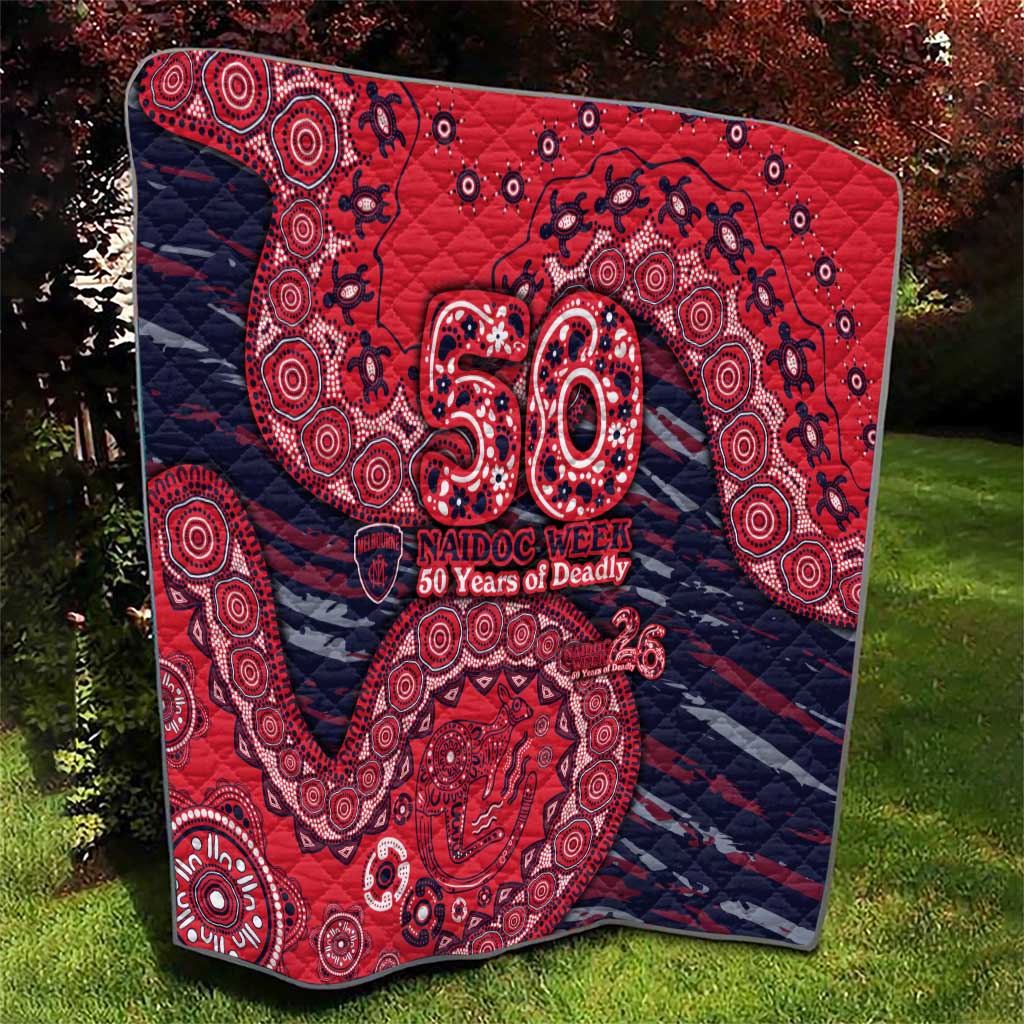 Melbourne Demons NAIDOC Week 2026 Quilt Australian Aboriginal Dot Art Dreamtime Pattern Style